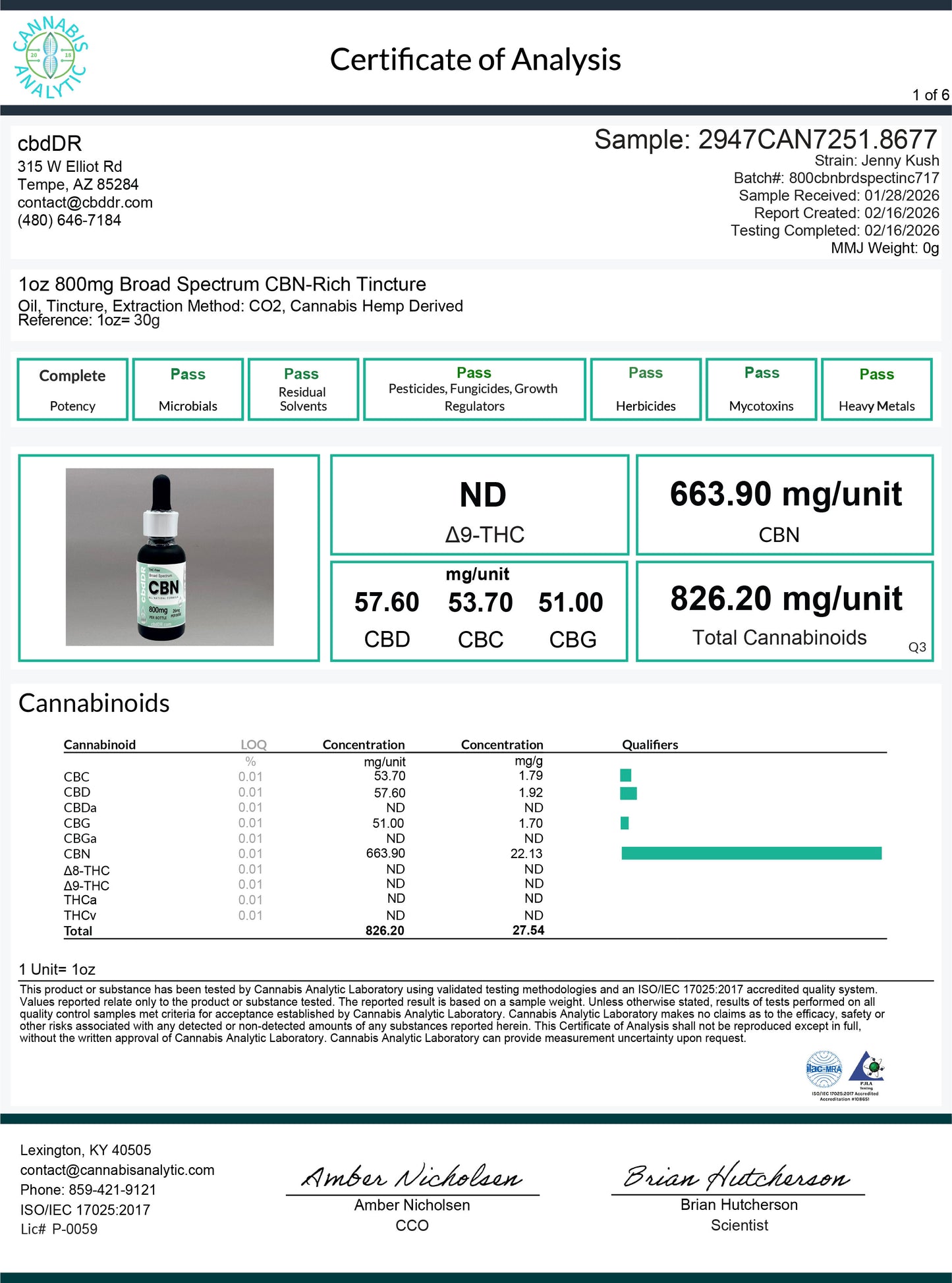 800mg CBN-Rich Tincture | Natural Sleep Support | Zero THC