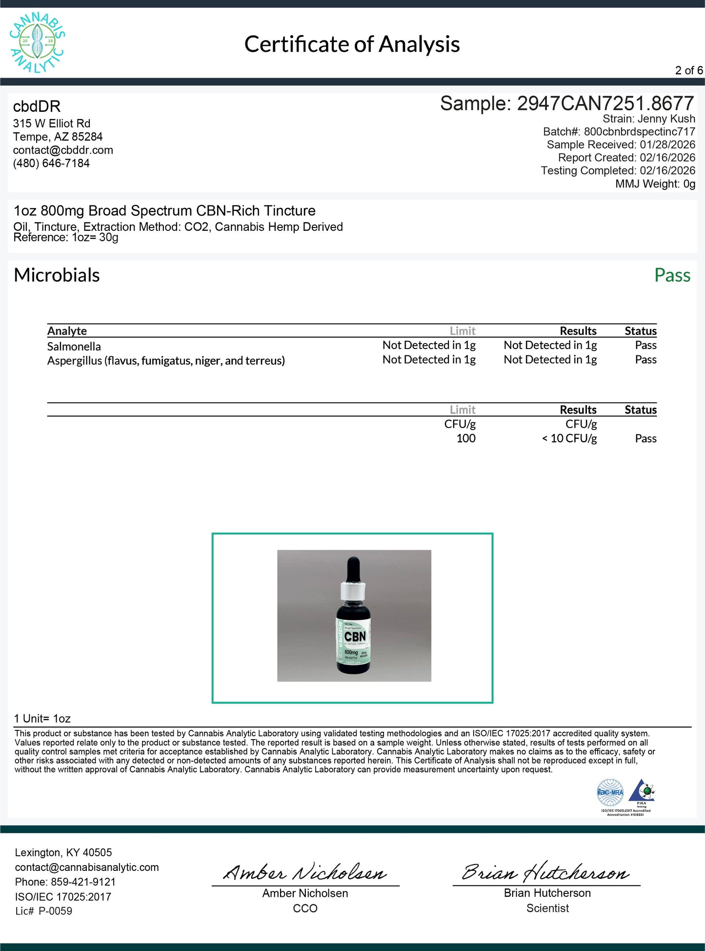 800mg CBN-Rich Tincture | Natural Sleep Support | Zero THC