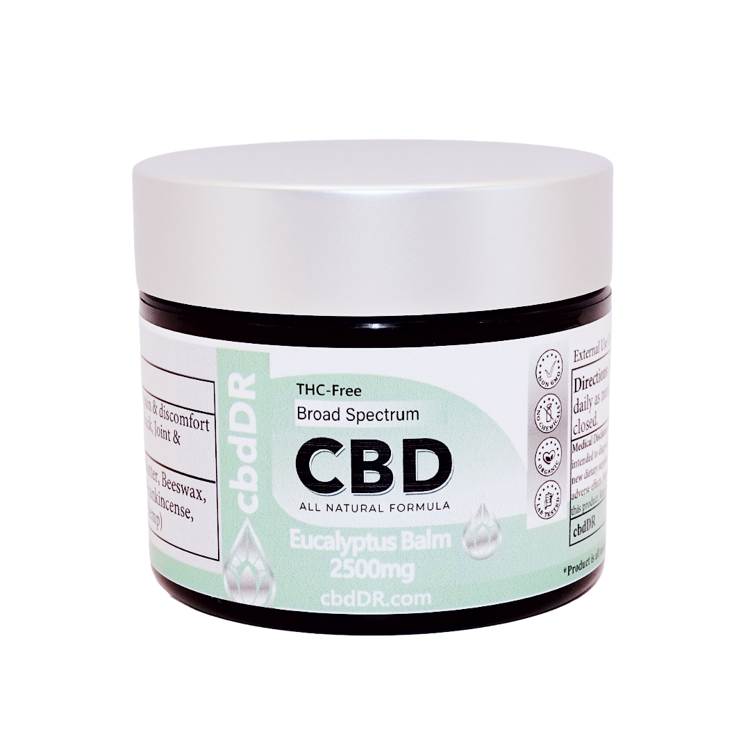 2500mg Eucalyptus CBD Soothing Balm | Topical Broad Spectrum | Zero THC